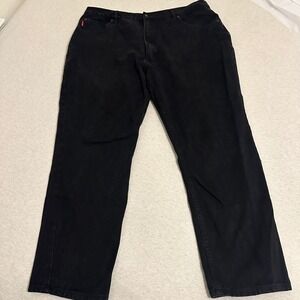 Vintage Bugle Boy Jeans Mens 42x30 Black Straight Leg Denim Cotton Pants BBCO